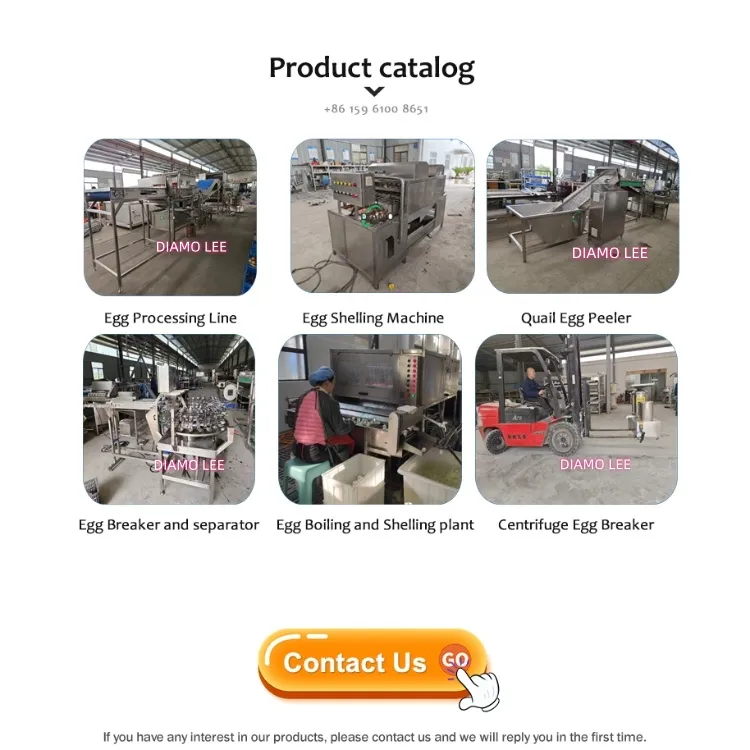 Egg boiling and peeling processing line